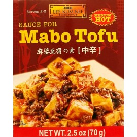 Lee Kum Kee Chinese Sichuan Style Mabo Tofu Sauce MEDIUM HOT Flavor 2.5 Oz (70g)