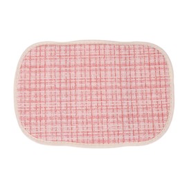 HEROFFIX Car Center Console Cover Car Armrest Cover 12.2"x7.87"x0.39" Pink White Beige Linen