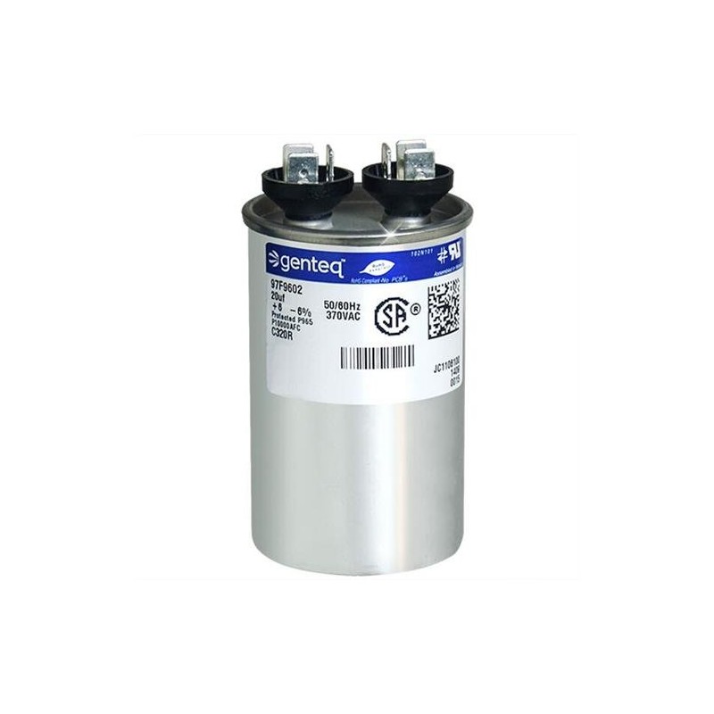 GE/Genteq Z97F9602 / 97F9602-20 uf MFD 370 Volt VAC Genteq