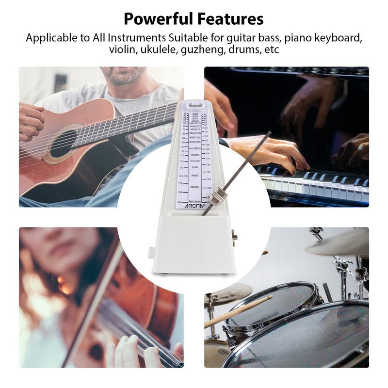 Mechanical Metronome Portable Metronome Adjustable Beat Speed Lightweight Loud Sound
