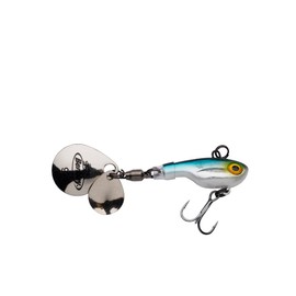 Berkley Pulse Spintail, Jig Lure with Spinner Blade & Berkley Fusion Treble Hook - Long Casting Hard Bait for Perch, Trout, Pike, Unisex,Blue Silver Glitter, 9g | 60mm