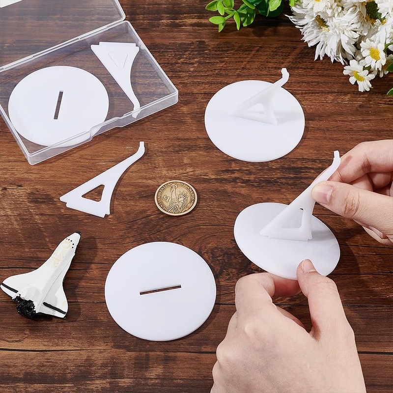 AHANDMAKER 4Pcs Acrylic Model Plane Display Stand, Universal Aircraft Model