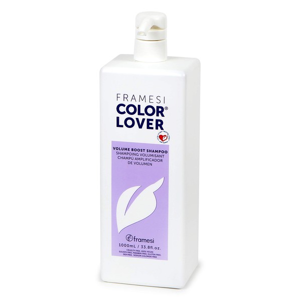 Framesi Color Lover Volume Boost Shampoo, 33.8 fl oz, Sulfate Free Shampoo with Quinoa and Aloe Vera, Color Treated Hair