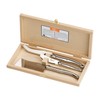 Jean Dubost Laguiole 3-Piece Cheese Knife Set, Stainless Steel Handles
