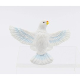 Cosmos Gifts Fine Porcelain White Dove Taper Candle Stick Ring Climber Set of 2 (2 pcs Set), 3"