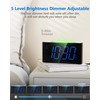 Mesqool Vibration Alarm Clock, Digital Deaf Alarm Clock with 7-Colour