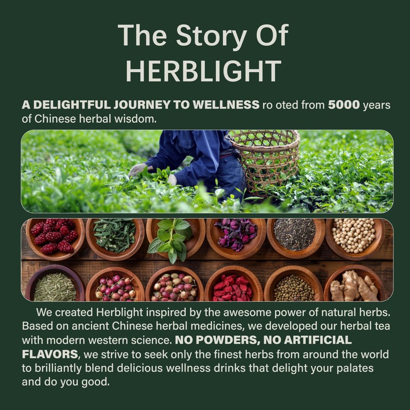 HerbLight 15 Night Calming Time Tea Bags, Sleep Tea For