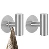 Augegel Adhesive Towel Hooks, Brushed Nickel SUS 304 Stainless Steel