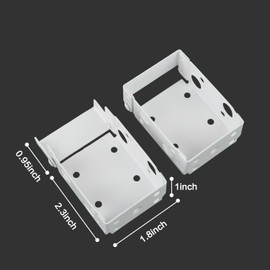 Blind Brackets 2 Inch, Low Profile Box Mounting Bracket for Window Blinds, Window Blinds Headrail Holder Bracket with Screws (6PCS)