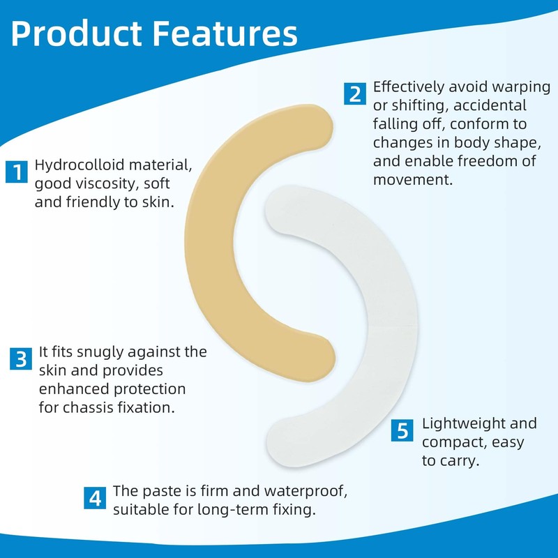 Ostomy Barrier Strips,Elastic Skin Adhesive Ostomy Barrier Tape for Colostomy