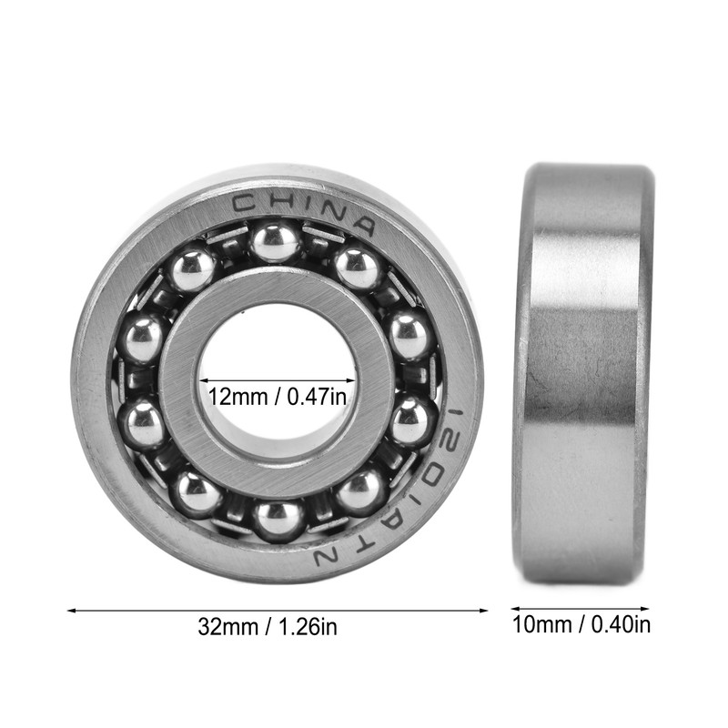 10Pcs Self Aligning Ball Bearings Double Row Radial Balls Bearing