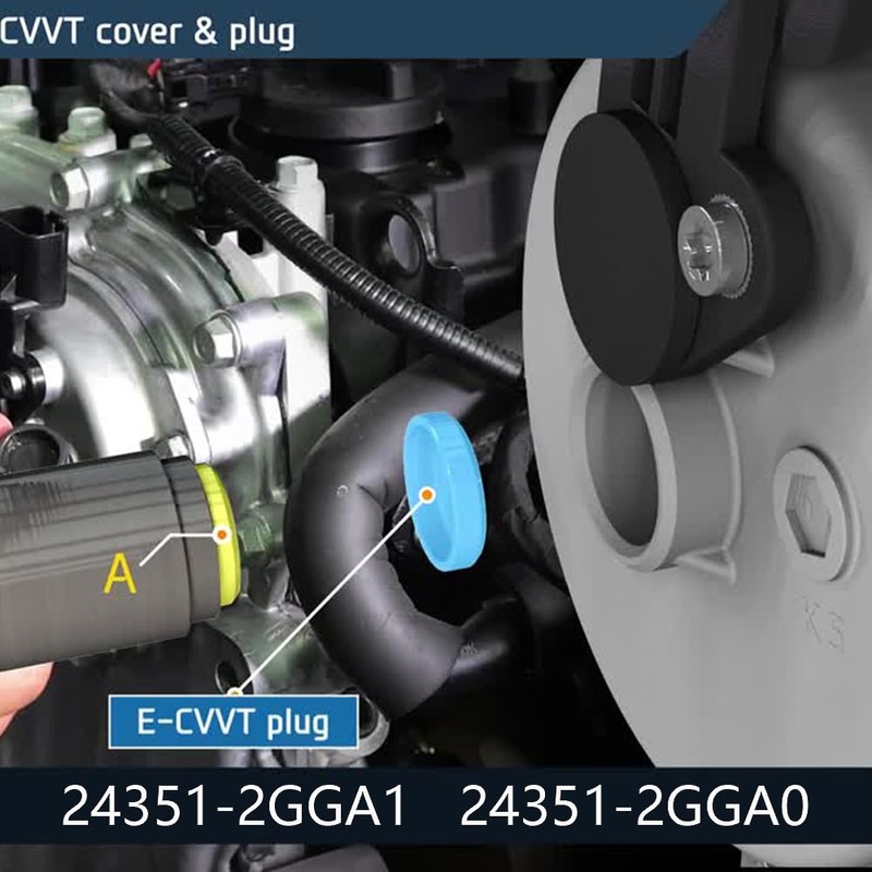 Engine Timing Cover Plug E-CVVT Solenoid Blocking Cap 24351-2GGA1 For