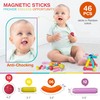 Tigerdoe 46 Pieces Magnetic Sticks and Blocks Set | Creative