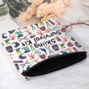 POFULL Skiing Gift for Women Makeup Bag Skiing Team Gifts