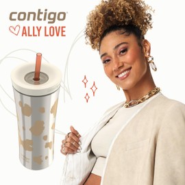 Contigo x Ally Love Streeterville AUTOCLOSE Shake & Go Tumbler, 20 oz (591 mL), Oatmilk