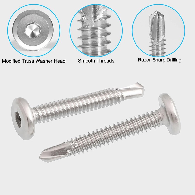 Self-Tapping Screws Stainless Steel M5.5 x 25 mm Self-Tapping Screws