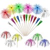 50Pcs Palm Tree Picks, 6 Colours Fireworks Cocktail Sticks Foil