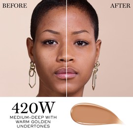 Lancôme Teint Idole Ultra Wear Care & Glow Serum Foundation with SPF - Medium Buildable Coverage & Natural Glow Finish - Up To 24H Wear - 420W