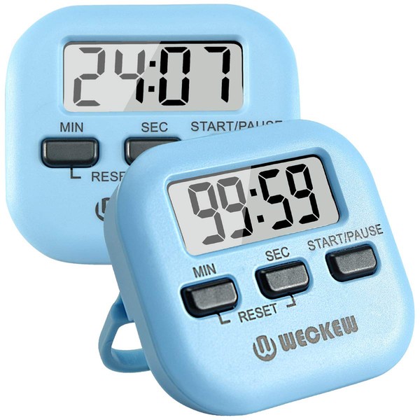 Kitchen Timer, WECKEW 2 Pack Digital Kitchen Timer Magnetic Countdown