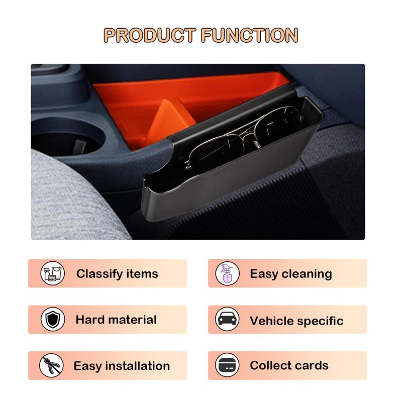 TACOBRO Center Console Gear Shift Side Storage Box Organizer Compatible
