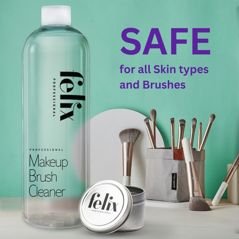 Felix Professional Liquid Makeup Brush Cleaner Solution + Tin starter