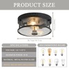 Outdoor Ceiling Light, 2-light Motion Sensor Flush Mount Ceiling Light