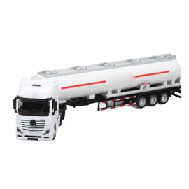 Oil Tanker Truck 1:50 Tractor Trailer Toy Transport Vehicles Truck Model Toys for Boys Gifts White