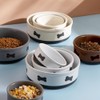 Sweejar Ceramic Dog Bowls with Bone Pattern, Dog Food Dish