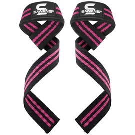 SAWANS - Correas de levantamiento de pesas, soporte de muñeca, acolchado, gimnasio, resistente, antideslizantes, para la barra de mano, neopreno, para culturismo, pesas de peso muerto, pesas de
