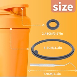 YINORD 13PCS Shaker Bottle Seal Gasket Replacement for BlenderBottle Strada Shaker Cup, Shaker Lid Rubber Seal Ring Replacement Gasket O Ring Cap Silicone Parts（Flip lid）