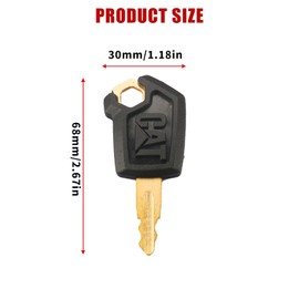 LYSAIMG10Pcs Keys for Cat 5P8500 Equipment,Suistable for Heavy Equipment 5P8500 Ignition Loader Excavator Dozer Copper Materials Key Sets