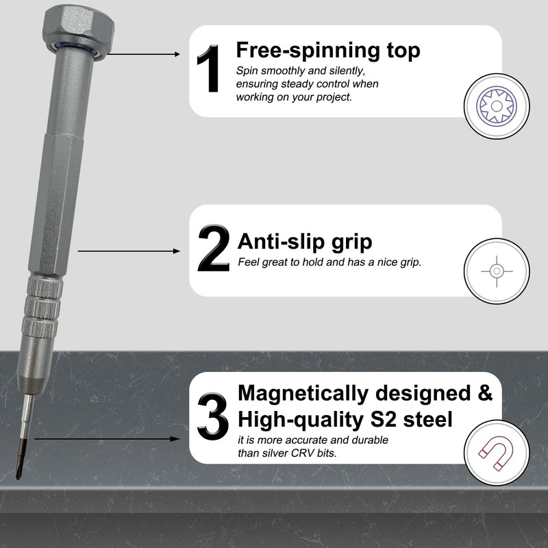 Phillips Screwdriver #00 PH 00 2.0mm, Precision Screwdriver for Electronics,
