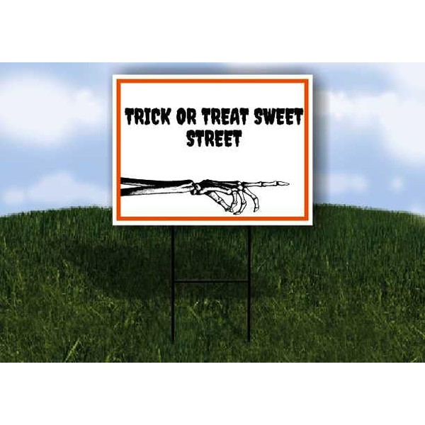 TRICK OR TREAT SWEET STREET Halloween Skeleton Right Arrow Single