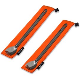 Kuvik Titanium Spork 2-Pack - Ultralight and Compact for Camping and Hiking