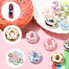 DanLingJewelry 12Pcs 3D Bumpy Donut Acrylic Focal Beads Imitation Doughnut