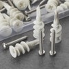 Krysay 50PCS Drywall Anchors and Screws,#8 Nylon Wall Anchors for