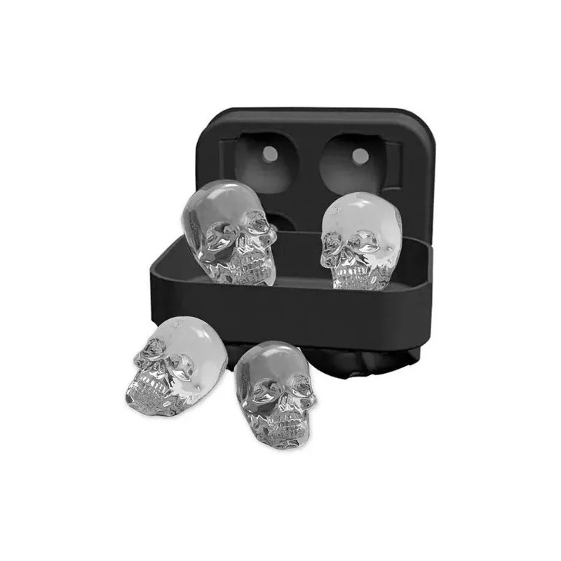 Quality Set 2 Moldes Silicón Hielo Calavera Cráneo Cocina