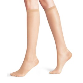 FALKE Women's Vitalize 20 DEN W KH Sheer With Compression 1 Pair Knee-High Socks, Skin colour (Cocoon 4059), 5.5-8