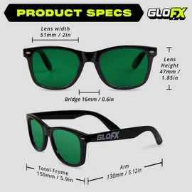 GloFX Snaps: Color Therapy Glasses - Magnetic Sunglasses with Stabilizing Notch - All-Day Comfort for Light, Photophobia & Migraine Relief - Snap-On Design with 10 Therapeutic Lenses