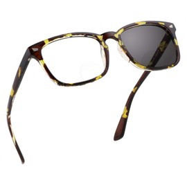 LifeArt Bifocal Reading Glasses, Transition Photochromic Dark Grey Sunglasses, Computer Reading Glasses, Anti Glare (Yellow Tortoise, 0.00/+2.25 Magnification)