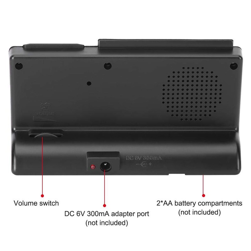 Vertical Grey Azan Clock Muslim Islamic Prayer Praying Alarm Clock