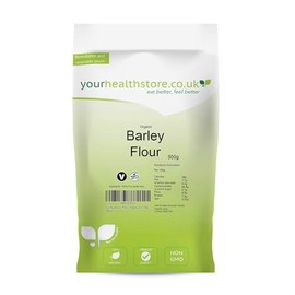 yourhealthstore Barley Flour, 500g, Non GMO, Vegan, Premium Quality, Resealable and recyclable bag.