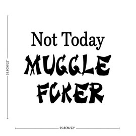 Vinyl Wall Quotes Stickers Not Today Mugglefuker Modern Wall Sticker Wall Decoration Wall Sticker for Nursery Bathroom Playroom Outdoors