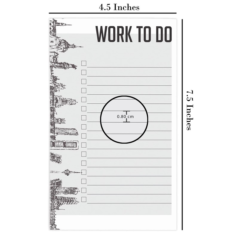 Inkdotpot Daily Planner List Pad Notepads Memo Pad, Undated To-Do