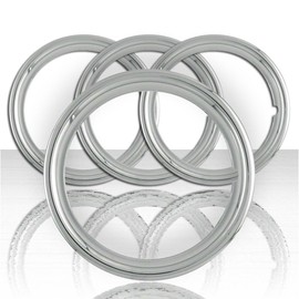 Set of Four 13' Chrome ABS 1 1/2' Deep Wheel Trim Rings