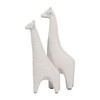 Sagebrook Home Clay Giraffe: 12" Loopy Pattern in Ivory, Charming