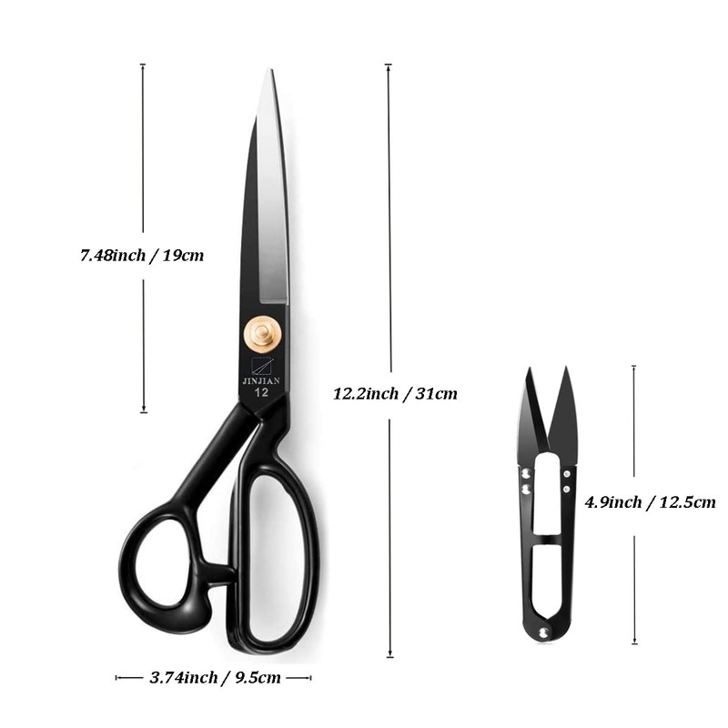 Fabric Scissors 12 Inch(31CM), Dressmaking Sewing Scissors Razor Sharp High