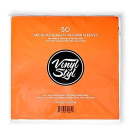 Vinyl STYL® VS-P-011 12 Inch Archival Inner Record Sleeves - HDPE - 50 Count