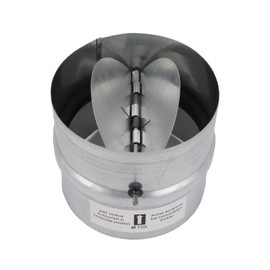 IRSTBL - 4 Inch Backdraft Damper HVAC Duct Insert - Galvanised Steel One-Way Airflow Backflow Preventer with Spring-Loaded Aluminium Flaps