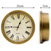 Wall Clock with Hidden Safe Vintage Large Storage Space Round